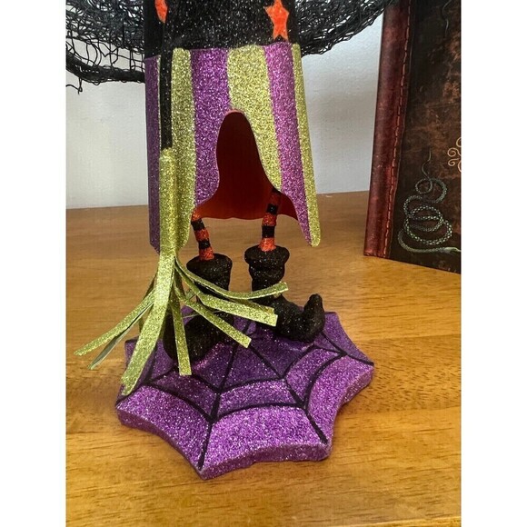 Tin Sparkle, 18” tall Metal Witch, Mantel Decor - Picture 2 of 5